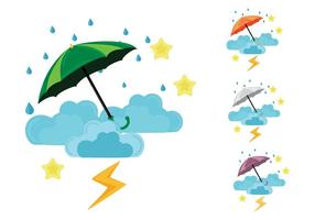 Saison Monsoon Gratuit Illustration Vecteur Rainy