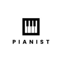 icône et vecteur de logo de piano