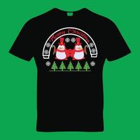 conception de t-shirt joyeux noël vecteur