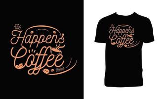 conception de t-shirt café vecteur