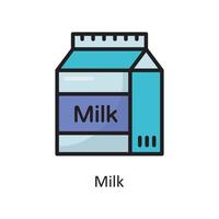 illustration de conception d'icône de contour rempli de vecteur de lait. symbole d'entretien ménager sur fond blanc fichier eps 10