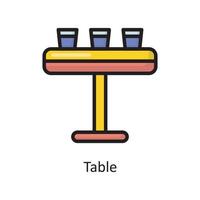 illustration de conception d'icône de contour rempli de vecteur de table. symbole d'entretien ménager sur fond blanc fichier eps 10