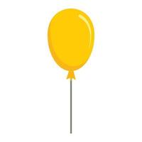 icône de ballon jaune enfant, style plat vecteur