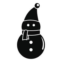 icône de bonhomme de neige, style simple vecteur