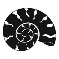 icône de coquille ronde, style simple vecteur