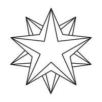 icône étoile, style de contour vecteur