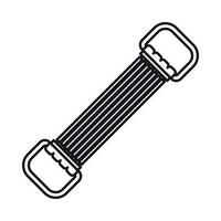 icône de ceinture extensible de sport, style de contour vecteur