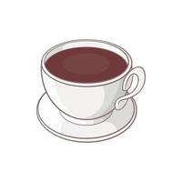 icône de tasse de café en style cartoon vecteur