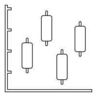 nouvelle ligne mince de vecteur d'icône de diagramme