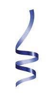 maquette de ruban serpentin bleu, style réaliste vecteur