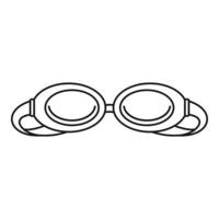 icône de lunettes de natation, style de contour vecteur