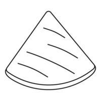 icône de pita mexicain, style de contour vecteur