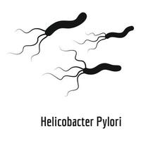 icône Helicobacter pylory, style simple. vecteur