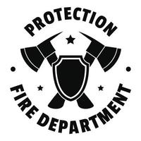 logo du service de protection contre les incendies, style simple vecteur