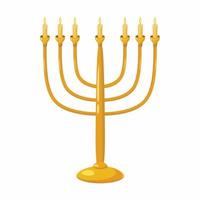 icône de la menorah, style cartoon vecteur