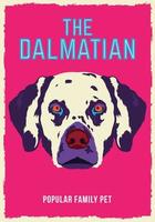 illustration vectorielle de visage de chien dalmatien, parfaite pour la conception d'affiches et de t-shirts pour enfants vecteur
