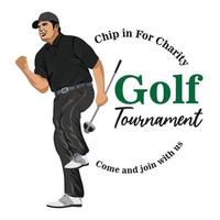 logo vectoriel de joueur de golf, dans un style dessiné à la main, bon pour la boutique de golf, le club, le tournoi, le logo de l'événement et la marque de mode de golf