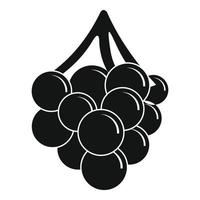 icône de raisin, style simple vecteur