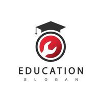 création de logo d'éducation. logos d'ingénierie vecteur