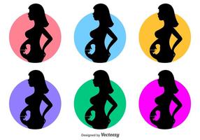 Vector enceinte Set maman Silhouette