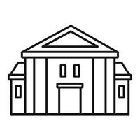 icône de palais de justice de colonne, style de contour vecteur