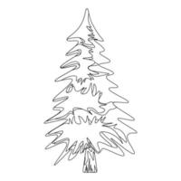 pin en lineart. carte de voeux de Noël. illustration vectorielle sur fond blanc. vecteur