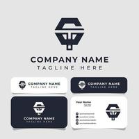 lettre logo monogramme gt ou tg, adapté à toute entreprise avec des initiales gt ou tg. vecteur