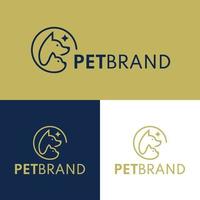 logo de marque pour animaux de compagnie, adapté à toute entreprise liée aux animaux de compagnie. vecteur