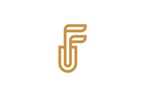 modèle de logo lettre f design plat vecteur