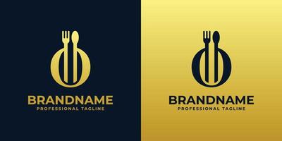 lettre o restaurant logo, adapté à toute entreprise liée au restaurant, café, restauration avec o initiales. vecteur