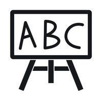 tableau avec l'icône des lettres abc, style simple vecteur