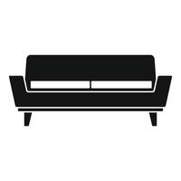 icône de canapé doux, style simple vecteur