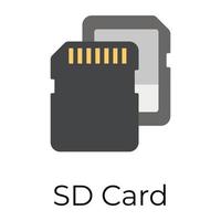 carte sd à la mode vecteur