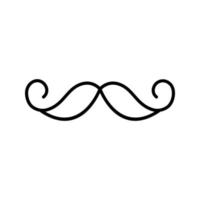 icône de vecteur de moustache