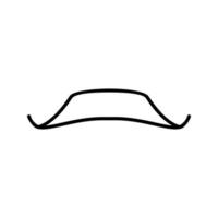 icône de vecteur de moustache