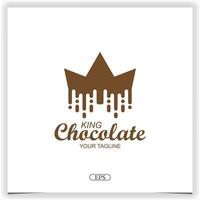 roi chocolat logo design premium modèle élégant vecteur eps 10