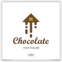 conception de logo de maison de chocolat modèle élégant premium vecteur eps 10