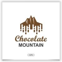 conception de logo de chocolat de montagne modèle élégant premium vecteur eps 10