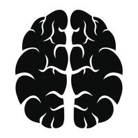 icône du cerveau humain, style simple vecteur