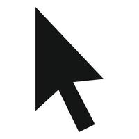icône d'élément normal du curseur, style noir simple vecteur