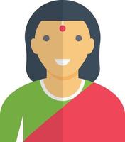 illustration vectorielle femelle hindoue sur fond.symboles de qualité premium.icônes vectorielles pour le concept et la conception graphique. vecteur