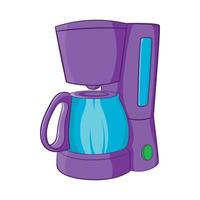 icône de la cafetière, style cartoon vecteur