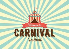 bienvenue à la bannière du festival du carnaval vecteur