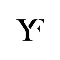 logo initial yf ou fy vecteur