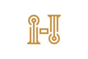 création de logo lettres h vecteur