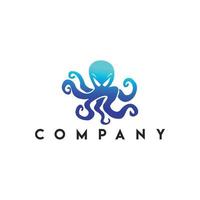 logo oktopus, silhouette de pieuvre vecteur