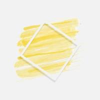 pinceau jaune avec fond de ligne de cadre rectangle. illustration vectorielle. vecteur