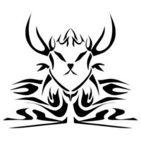 conception de vecteur de tatouage de cerf tribal adapté aux autocollants, logos et autres