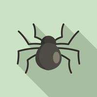 icône d'araignée de souris femelle, style plat vecteur