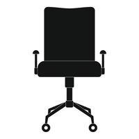 icône de chaise en cuir, style simple. vecteur